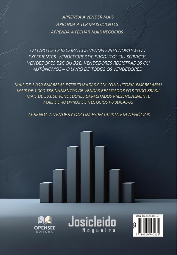 Contracapa - Livro - Capacitação de Vendas para Alta Peformance