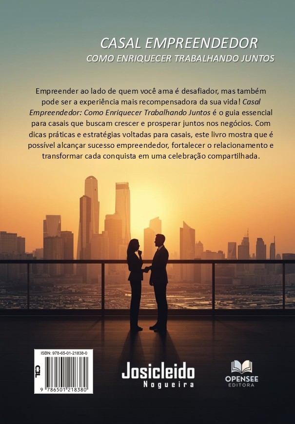 Contracapa - Livro - Casal Empreendedor - Josicleido Nogueira